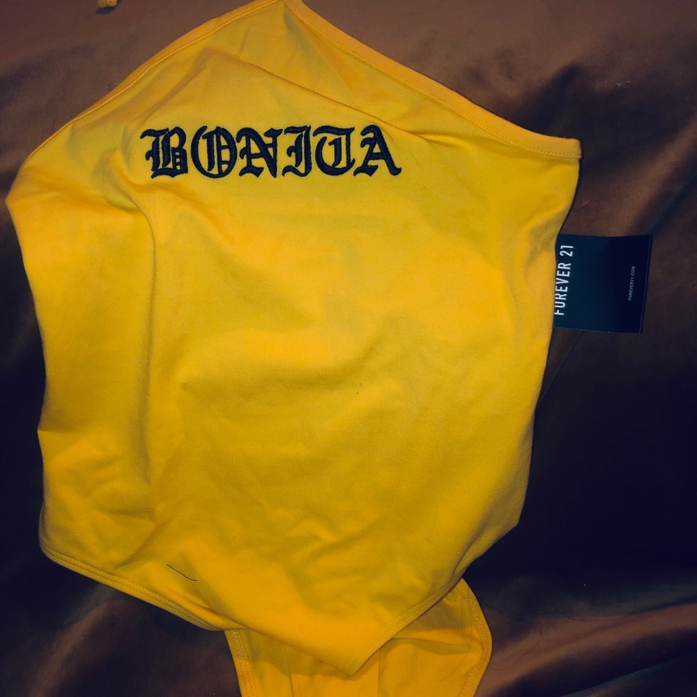 Forever21 bodysuit yellow